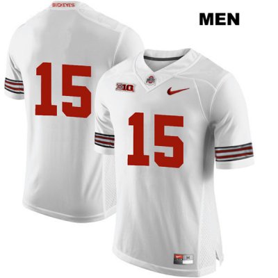 Men's NCAA Ohio State Buckeyes Jaylen Harris #15 College Stitched No Name Authentic Nike White Football Jersey TR20S05WQ